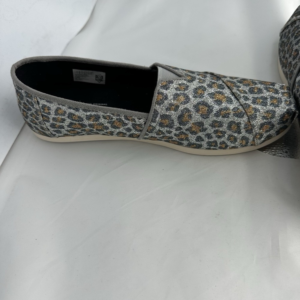 Women's TOMS Alpargata Glitter Animal Print Slip-On Comfort Shoes US Size 11 - Picture 4 of 8